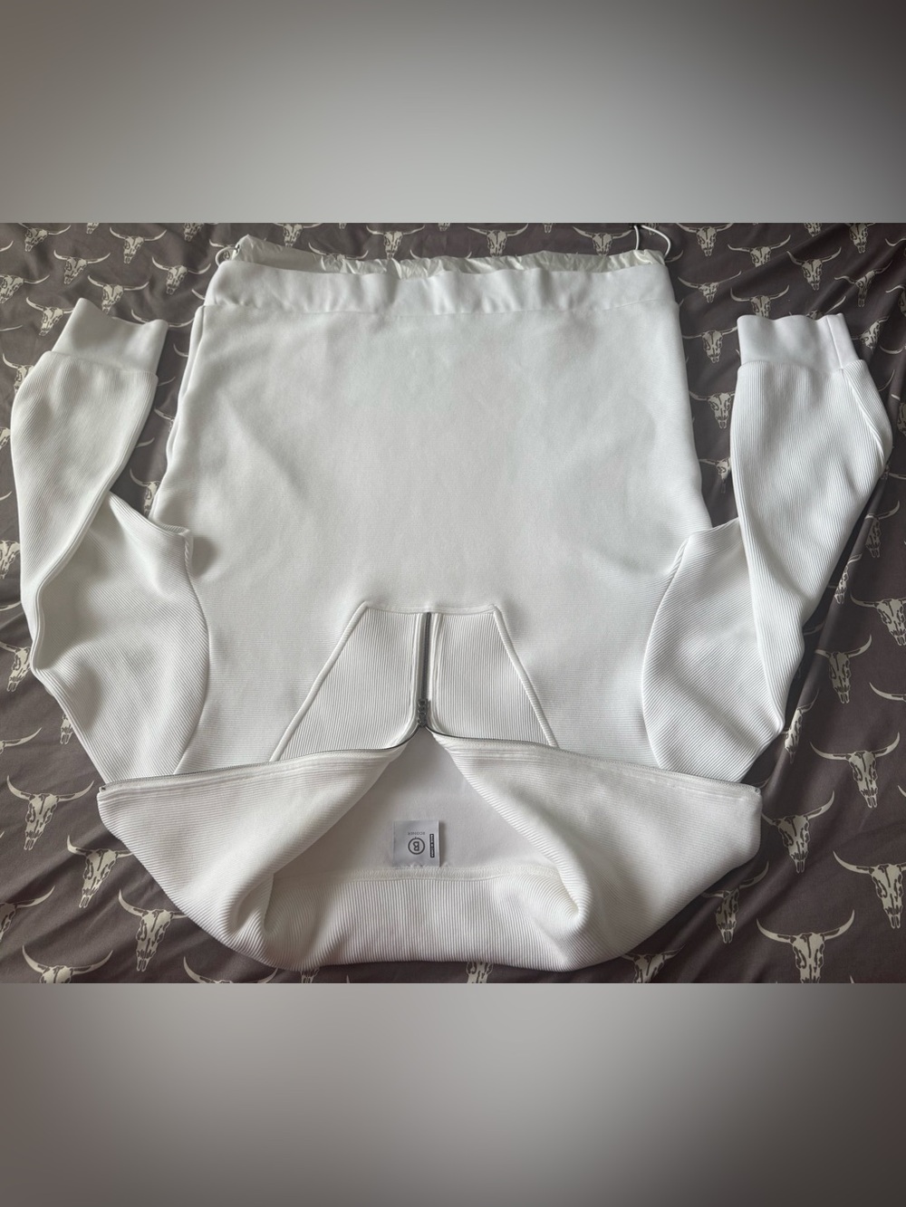Bogner 1/4 zip white cowl neck pullover